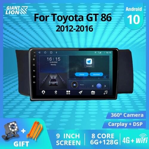 2DIN Android10 Car Radio For Toyota GT 86 For Subaru BRZ 2012-2016 Stereo Receiver GPS Navigation Auto Radio DSP Car Stereo IGO