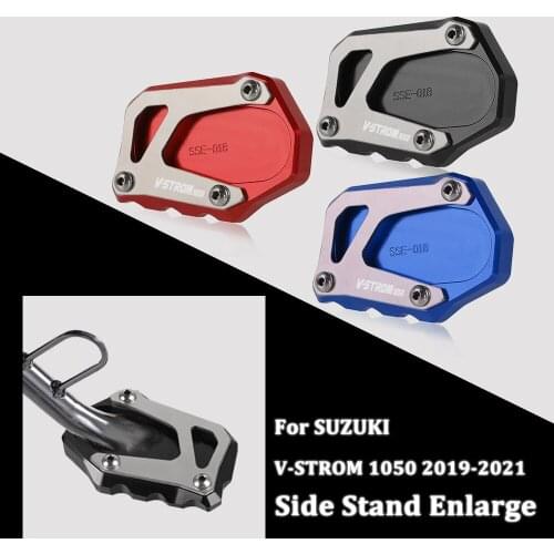 Motorcycle Side Stand Enlarger Plate Pad Kickstand Extension Protection For Suzuki V-STROM 1050 DL 1050 Vstrom 2019 2020 2021