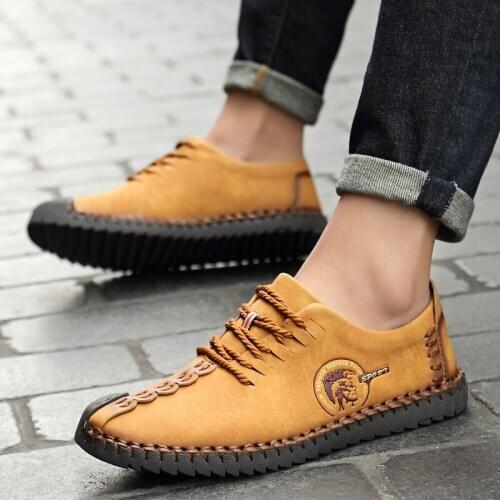 Masorini Handtailor Vintage Sewing Shoes Split Leather Ankle Boots Men Round Toe Adult Rubber Hot-Sale Fashion Footwear WW-239