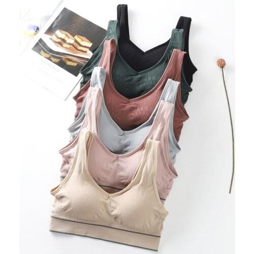 Sexy Cotton Underwear Bras For Women V Beauty Back Sport Bra Lingerie Crop Top BH Soft Seamless Push Up Bralette Brassiere Solid