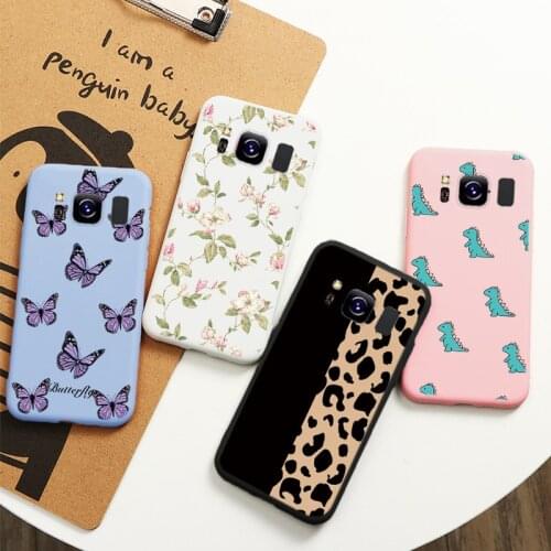 Protective Bumper Case For Samsung Galaxy S8 Plus Leopard Flower Soft Silicone Cover For Samsung s8plus S 8 s8+ Cover Coque Capa