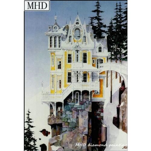 DIY Diamond Painting Suite "Premium Castle Landscape" Home Decoration 5D Mosaic Full Square Round Drill Animal Embroidery Gift