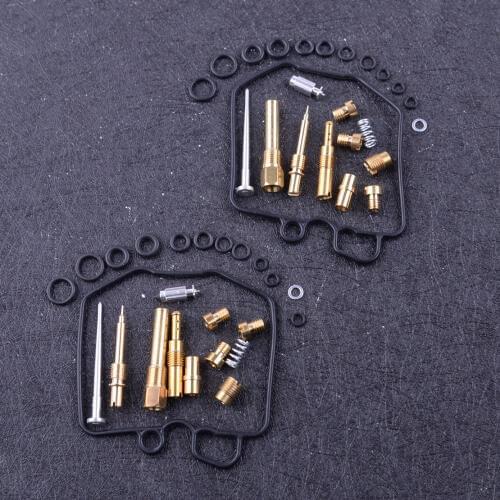 CITALL 2 SETS Motorcycle Carburetor Carb Nozzles Float Needle Valve O-rings Seals Repair Rebuild Kit Fit For Honda 1980-1985