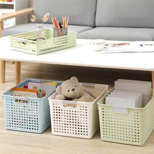 Kitchen Household Laundry Storage Basket Snack Book Fruit Underwear Sundries Wardrobe Organizer Hollow Design Multi Size