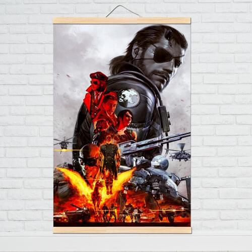 Metal Gear Solid MGS Video Game Poster And Print Canvas Art Painting Wall Pictures For Living Room Decoration hanging scroll