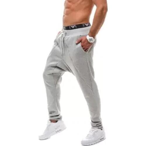Men 's trousers double zipper design broken pants fashion pants high - quality size M - XXL