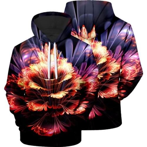 Mens 3D Color Photocoat, Digital Printing Hoodie, Casual Pullover, Couple Models