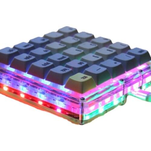 25Keys Macro Keyboard Kit Programming Keypad RGB Backlight Hot Swap Mechanical Keyboard Setting no keycap
