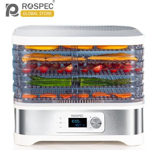 ROSPEC Food Dehydrator Fruits Meat Dryers Deshidratador Stainless Steel Fish Drying Machine Electric Air Dryer for Fruit