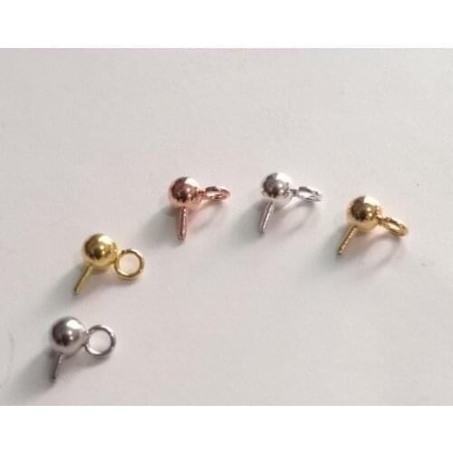 20 PCS 4 Colors Plated Stainless Steel Ball Needle For Jewelry Making 0.6mm Short Needle Pin Accessories Findings