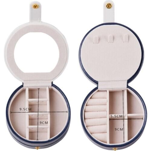 Jewelry Box Organizer Portable Travel Leather Jewellery Ornaments Case Storage