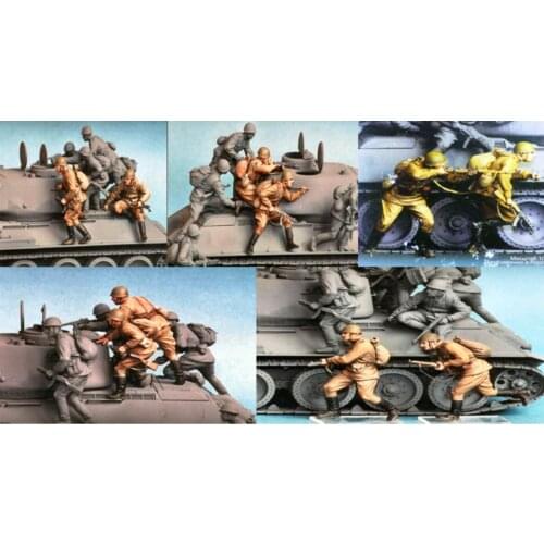 Resin classic Soviet offensive state in World War II Ten-person kit model 1:35