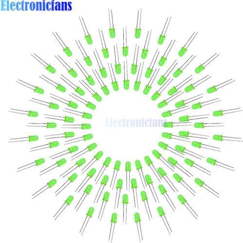 100Pcs LED 5MM GREEN COLOR GREEN LIGHT Super Bright Bulb Lamp