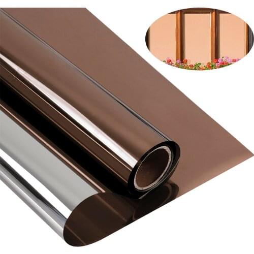 SUNICE Reflecting Window Film Bronze&Silver Glass Sticker One Way Mirror Privacy UV Ray Protector Heat Insulation Solar Tinting
