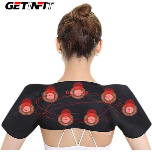 Getinfit Tourmaline Self-heating Unisex Heat Therapy Pad Shoulder Protector Pain Relief Health Care Heating Belt Support Muscle