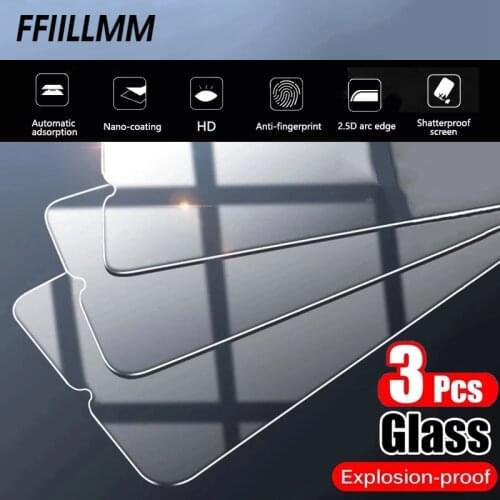 3Pcs/Lot Protective Glass For Xiaomi Poco X3 Pro Tempered Glass For Mi Poco X3 NFC X2 M2 Pro F2 Pro C3 Full Screen Protectors
