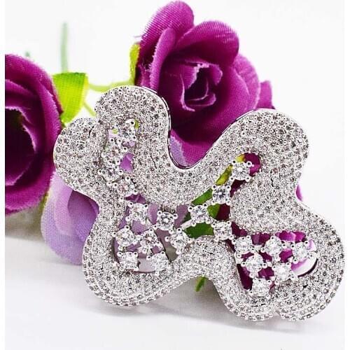 41X49MM Womens High Qualit CZ-inlaid Pearl Bracelet Buckle, necklace buckle, sweater chain connection buckle