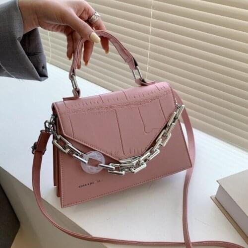 2021 Womens Thick Chain Messenger Bag Fashion Flagship Womens Shoulder Bag, Handbag and Wallet with Handle