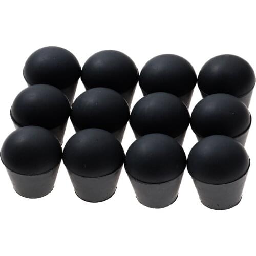 12Pc Folding Chair Leg Caps Anti Slip Furniture Pads Rubber Feet Cups Crutch Table Leg Covers Tube End Plug Mats Floor Protector