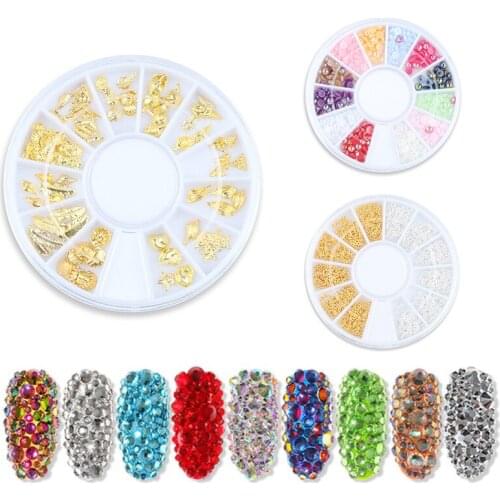 12Color/Set 3D Nail Decoration Mixed Chameleon Stone Nail Rhinestone Stickers For Nail Crystal Rhinestone Diamond Nail Art