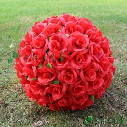 20pcs/lot12" 30cm Artificial Simulation Silk Flowers Kissing Ball For Wedding Valentines Day Party Decoration 8 Colors in stock