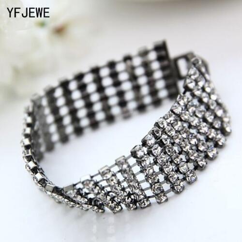 2017 Handmade European & American Charm Bracelets & Bangles Sivler Plated Crystal Bracelets For Women Jewelry B076