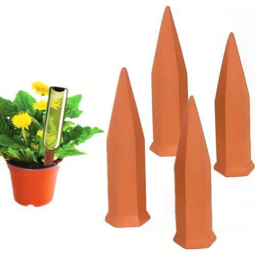 4Pcs Ceramics Plant Waterer Self Watering Spikes Automatic Vacation Plant Watering Devices