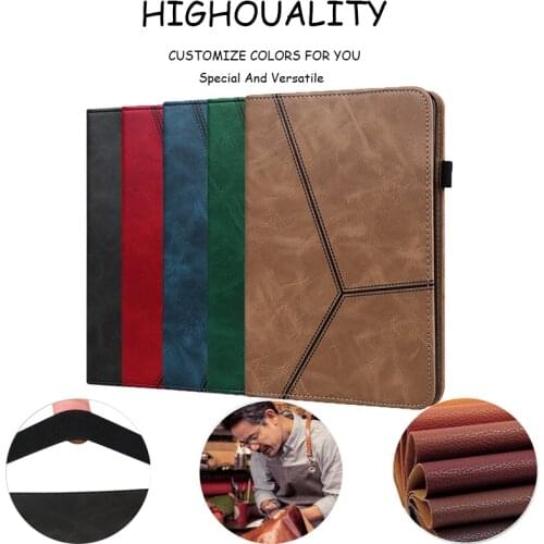 Tablet Case for Apple iPad 5 6 7 8 9 9.7 2018/2017 10.2 2020 Air 2/3 Pro 10.5 12.9 2021 MINI 1/2/3/4/5 TPU Leather Cover Case+F