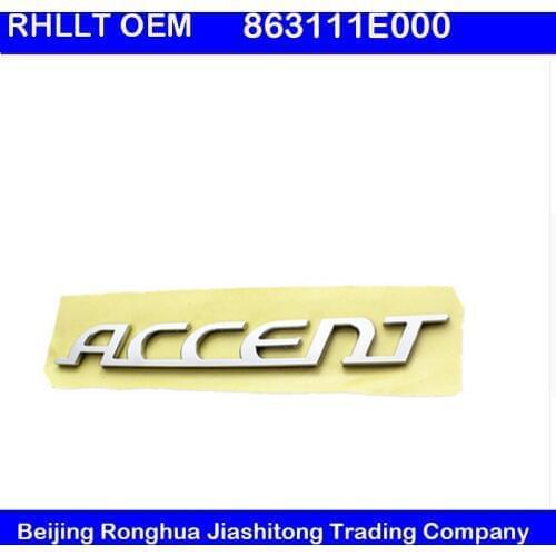 For Hyundai Accent Auto Hinten Trunk Emblem ABS Chrom Abzeichen Logo Typenschild Aufkleber863111E000 Emblem