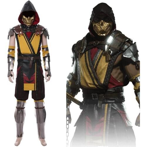 Game Mortal Cosplay Scorpion Cosplay Costume Uniform Suit For Men Women Halloween Carnival Costumes