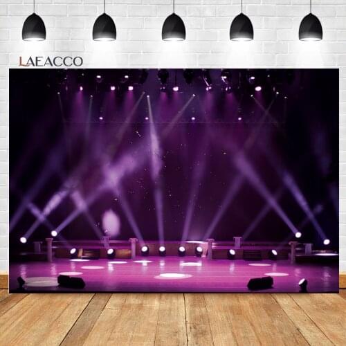 Laeacco Dance Bar Stage Performance Lighting Atmosphere Party Background Baby Customized Poster Portrait Photographic Backdrops