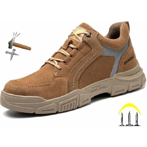 Safety Shoes Men Steel Toe Boots Indestructible Work Shoes Lightweight Breathable Composite Anti-puncture Men Sneakers