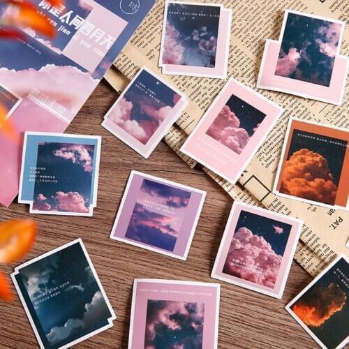 40pcs Light Memory Washi Paper Sticker Set Decorative Label Diy Decor For Scrapbooking Diary Album Art Craft Planner Journal