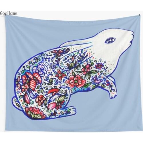 Garden Rabbit Easter Day Wall Tapestry Cover Beach Towel Throw Blanket Picnic Yoga Mat Home Decoration