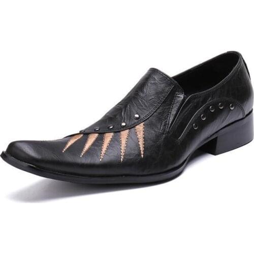 2021 Newest Men Office Business Shoes Men Wedding Formal Shoes Embossed Genuine Leather A Suit Men Dress Shoes Plus Size 38-46