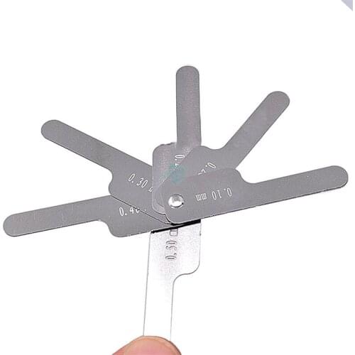 Dental Interproximal Reduction (IPR) Gauge Ruler Measure Tooth Gap Stainless Steel Orthodontic Instrument IPR System