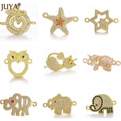 Supplies For Jewelry Cute Animals Charms Elephant Connectors for Bracelet Necklaces Anklet Making Accessories Findings