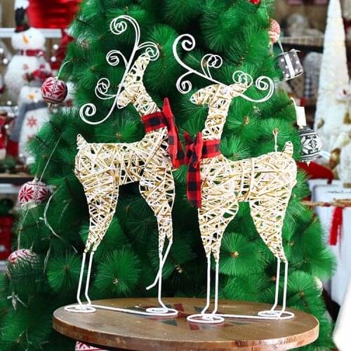 Christmas Home Decoration Deer Decoration Creative Iron Art Standing Deer Decoration Wine Cabinet Living Room Decorations