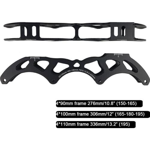Cityrun Inline Speed Skates Frame For 4 * 110/100/90 mm Wheels Roller Skates Accessories For Kids Adult Skating DJ14