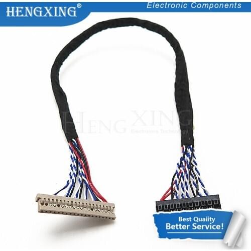 1pcs/lot 400MM DF14-20P-D8 1ch 8bit 20pin LVDS CABLE wire to dupont for LCD board In Stock