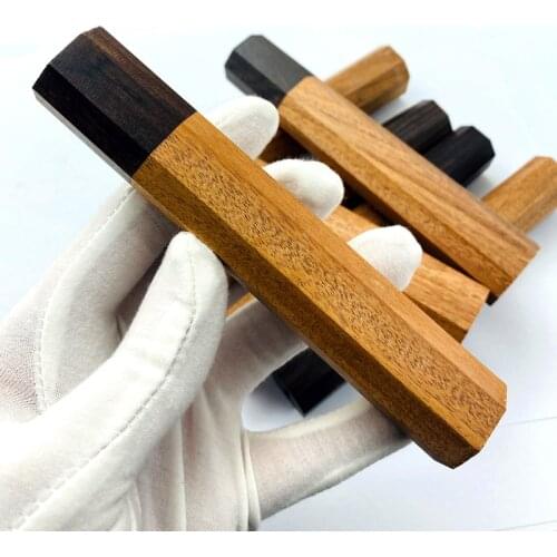 1piece Octagonal Knife Handle for DIY Japanese Style Kitchen Knife Handle Fish Raw Knife Handle
