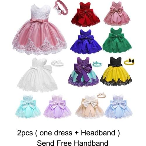 2pcs Baby Girls New Year Costume Toddler Kids Wedding and Birthday Party Lace Princess Dress 0-5Years Children Christmas Clothes