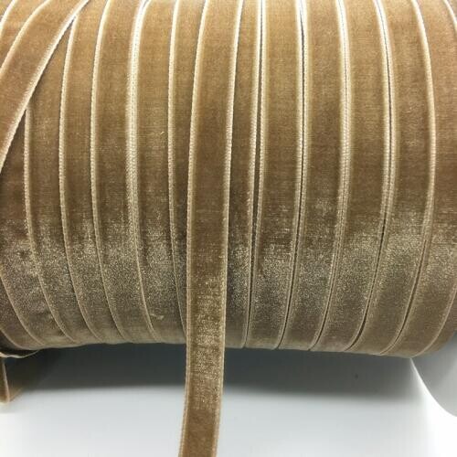 5 Yards 3/8 "10mm Brown Velvet Ribbon Headband Clips Bow Wedding Decoration