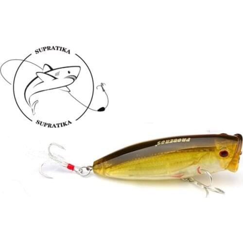 75mm/19g Artificial Popper High Quality Fishing Lure Hard Bait 3D Eyes Anti-corrosion Bionic Professional Plastic Fishing Bait