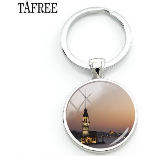 TAFREE Aesthetic Turkey Scenery Keychain night scene Key Chain romantic beautiful Tourist Souvenirs charming Jewelry FA76