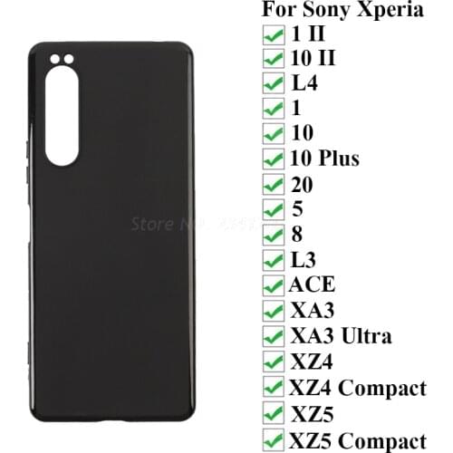 For Sony Xperia L4 L3 5 8 10 Plus 20 ACE XA3 Ultra XZ5 XZ4Compact TPU Bumper Back Cover For Sony Xperia 1 II / 10 II Case hoesje