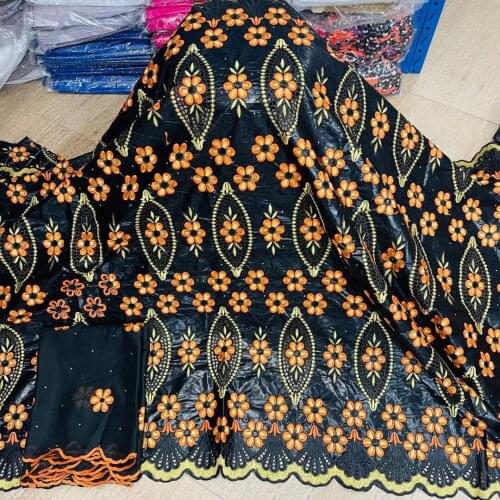 Black African Bazin Riche Fabric Africaine Bazin Broderie Basin Riche Brocade Guinea Brocade Fabric Bazin Brode Lace 7yards/lot