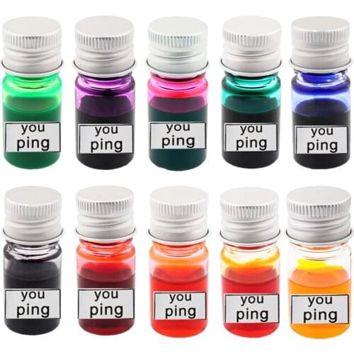 New High Quality 10 Colors 5ml bottled ink Supplies Fountain Pen Refill Cartridge Office School Student Stationery Bottle