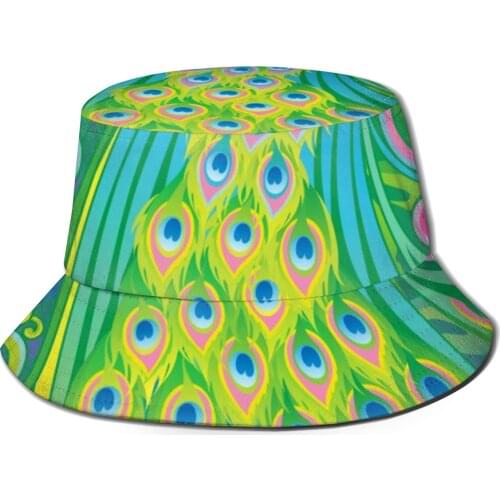 CINESSD 2021 New Fishermans Hat Unisex Bob Cap Chic Peacock And His Harem Hip Hop Gorros Panama Windproof outdoor Bucket Hat