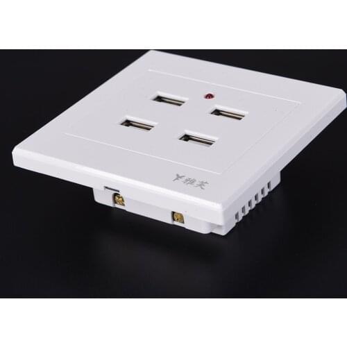DC 2/3/4 Ports USB 5V 3.1A Electric Wall Charger Dock Station Socket Power Outlet Panel Plate Switch Power Adapter Plug